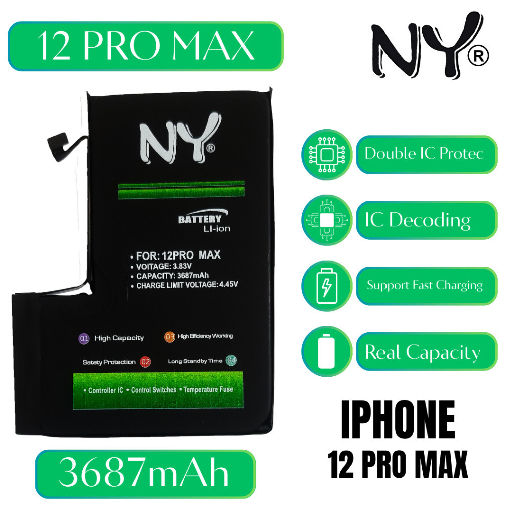 NY EXCELLENT BATERAI IPHONE 12 PRO MAX 2020 3687mAh | BTR EXCELLENT