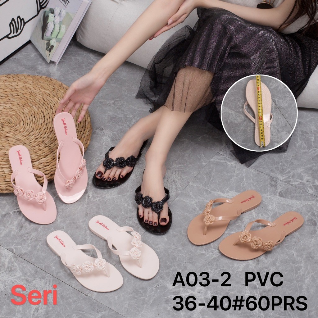 Sandal Jepit Jelly Bunga Wanita Sandal Jepit Wanita Balance A03-2
