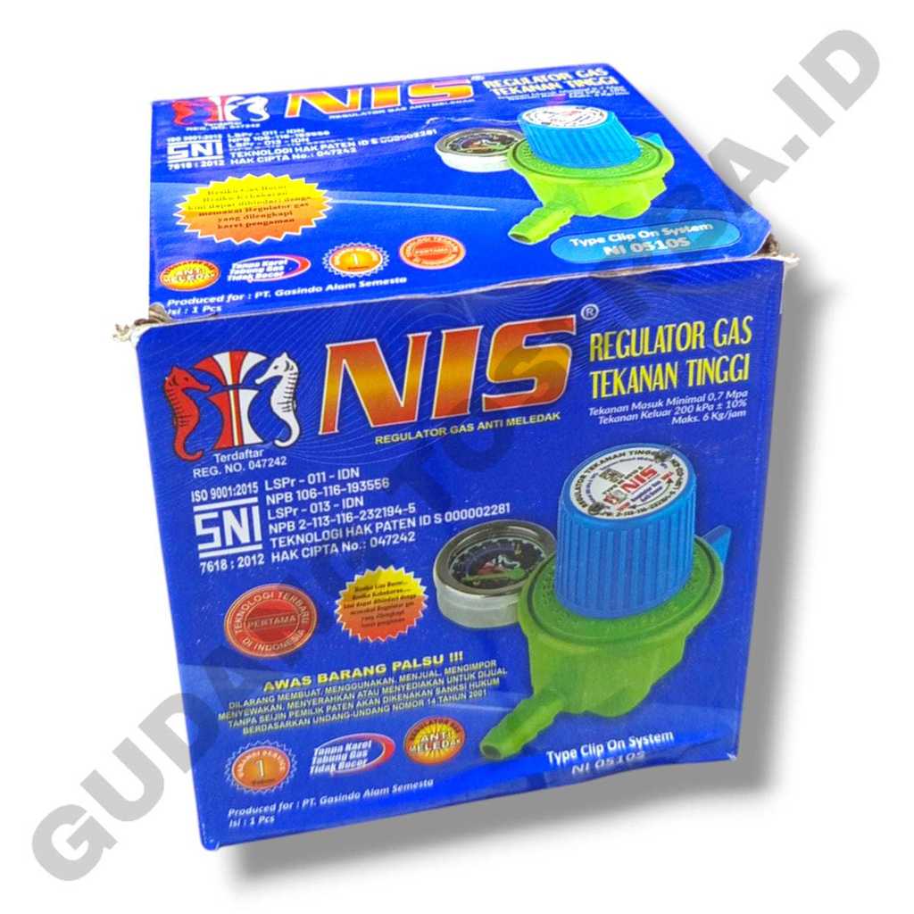 REGULATOR KOMPOR GAS TEKANAN TINGGI MERK NIS