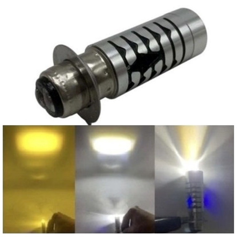 (ARSIP) LED LASER H6 3 WARNA PUTIH KUNING biru lampu utama halogen 2 warna high loo jauh dekat senja