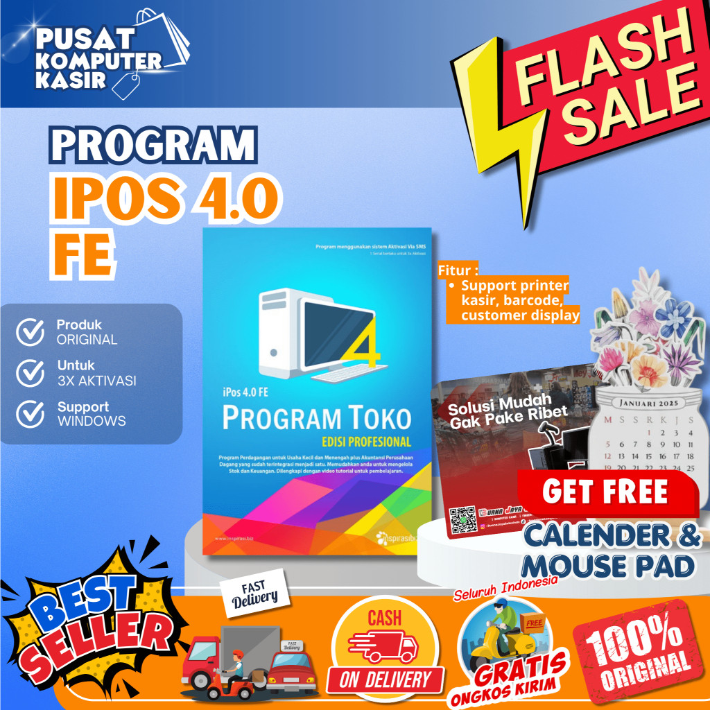 Program Kasir Toko IPOS 4 FE | Program Kasir IPOS 4 FINAL EDITION | Program Kasir Toko Sembako | Pro