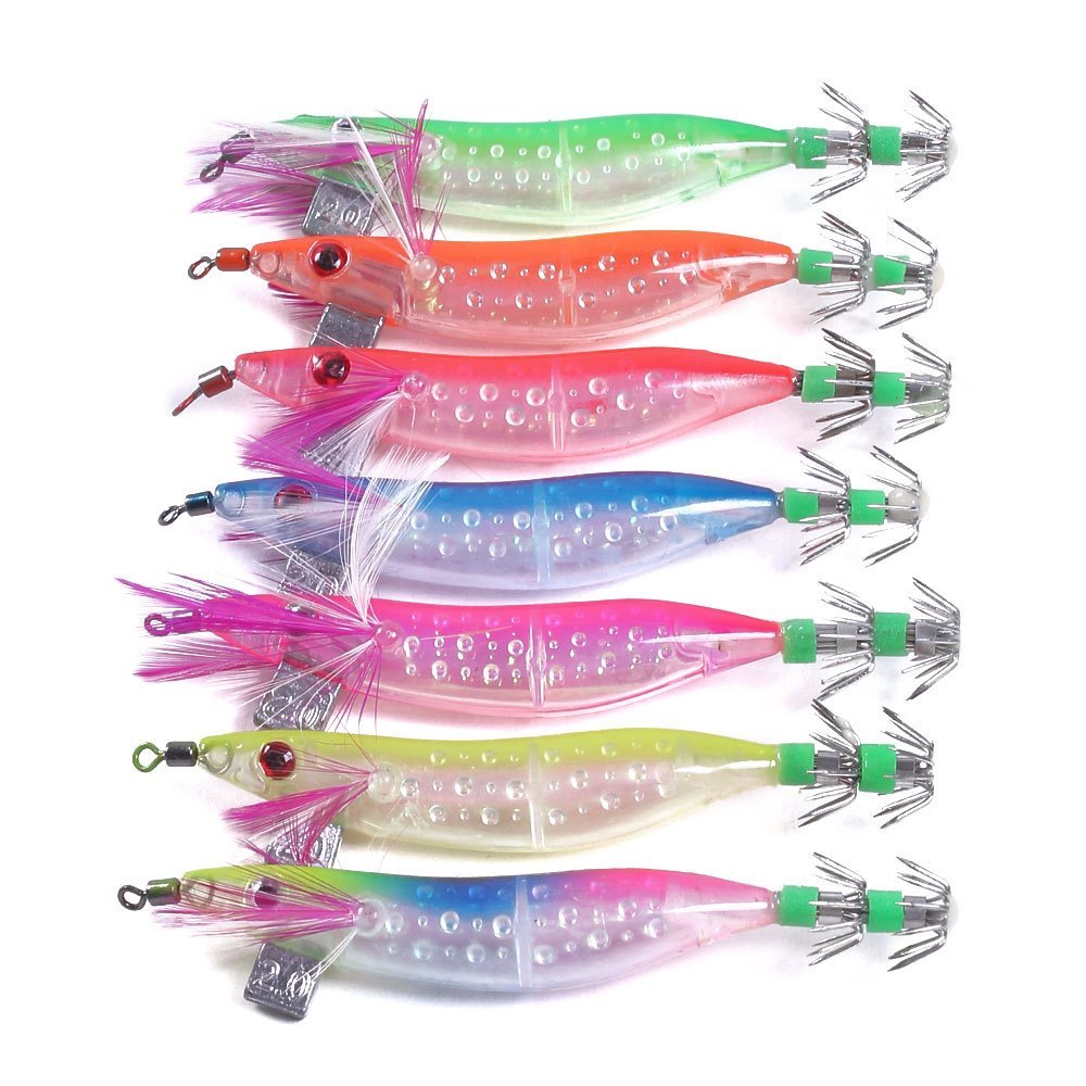 Kail Cumi Glow / Squid Jig – Umpan Pancing Malam Hari Warna Menarik