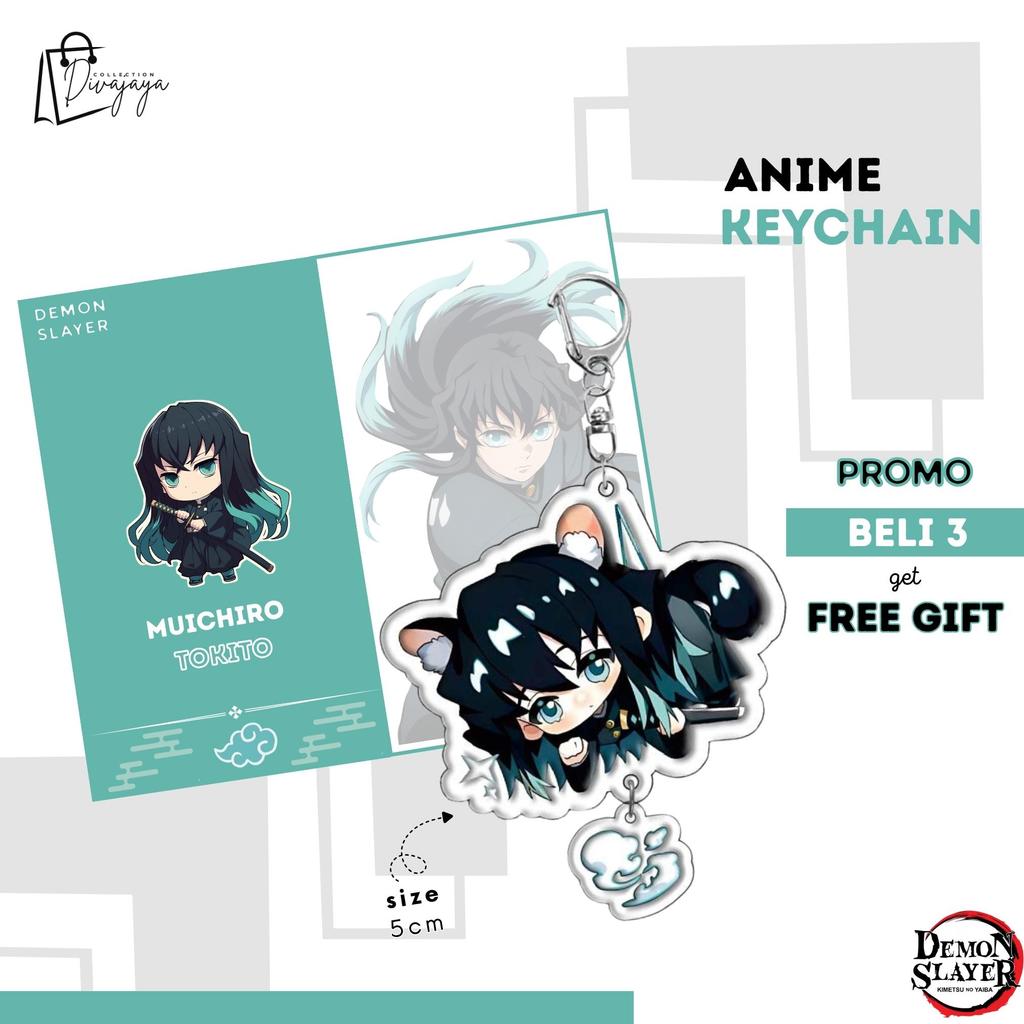 Gantungan Kunci Akrilik Muichiro Tokito Demon Slayer Kimetsu No Yaiba Unik Murah - Ganci