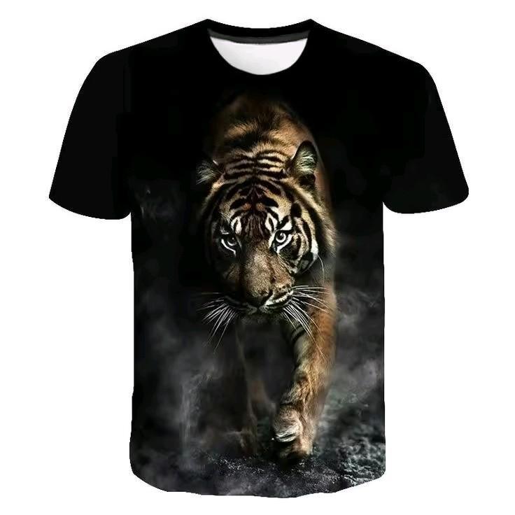 kaos harimau 3D/kaos harimau full printing Keren Keluarga Wanita