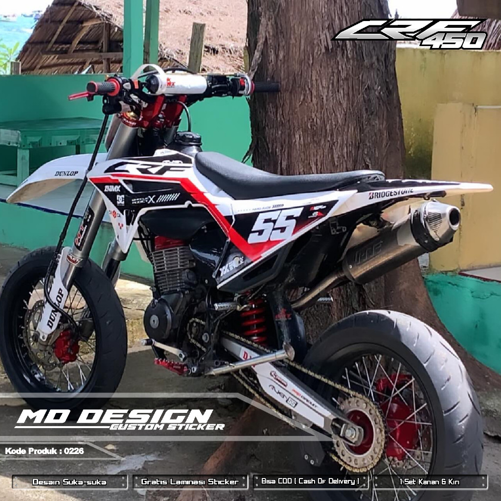 0226 (COD) Sticker Decal CRF 450 FullBody Bebas Request Terbaru - Sticker Premium CRF Terbaru - Stic
