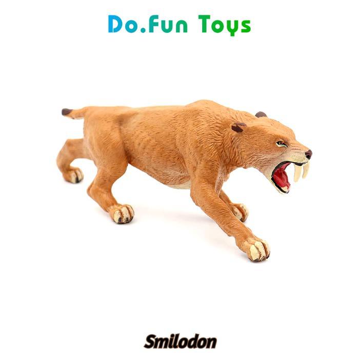 "TNKSYU" - Smilodon Animal Figure/ Miniatur Binatang Purba Smilodon Mainan