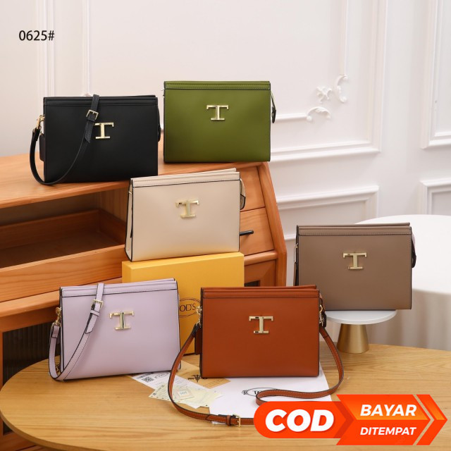 Tas Wanita #0625 T Pochette Cluth Handbag SlingBag in Leather Quality  Semi Premium Import