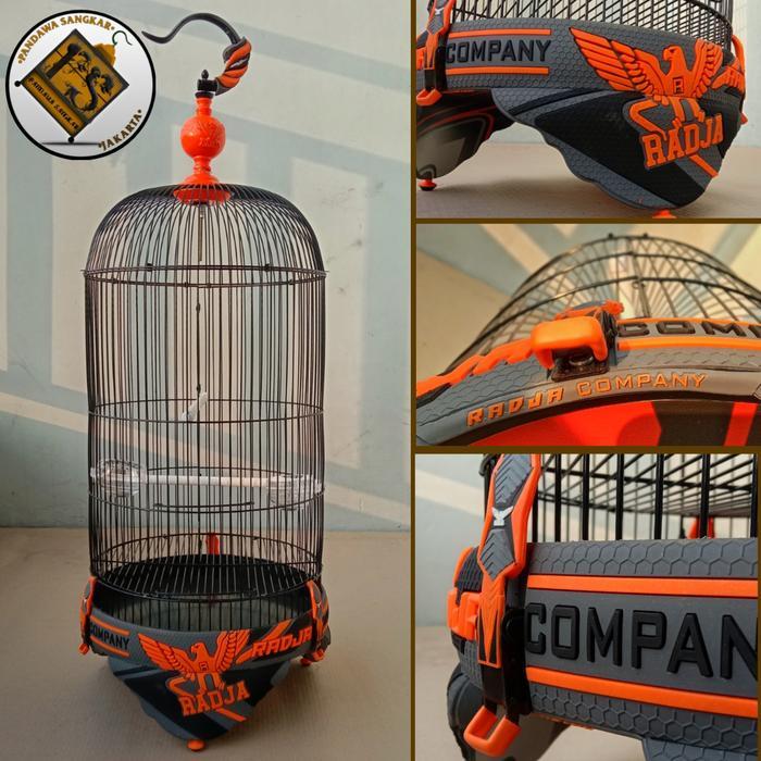 SANGKAR/KANDANG LOVEBIRD RADJA 3D CARBON ORANYE
