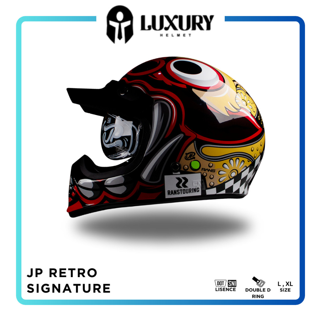 Helm Cakil Fullface JP Retro Signature Barong Rans - Galeri JPX Bandung