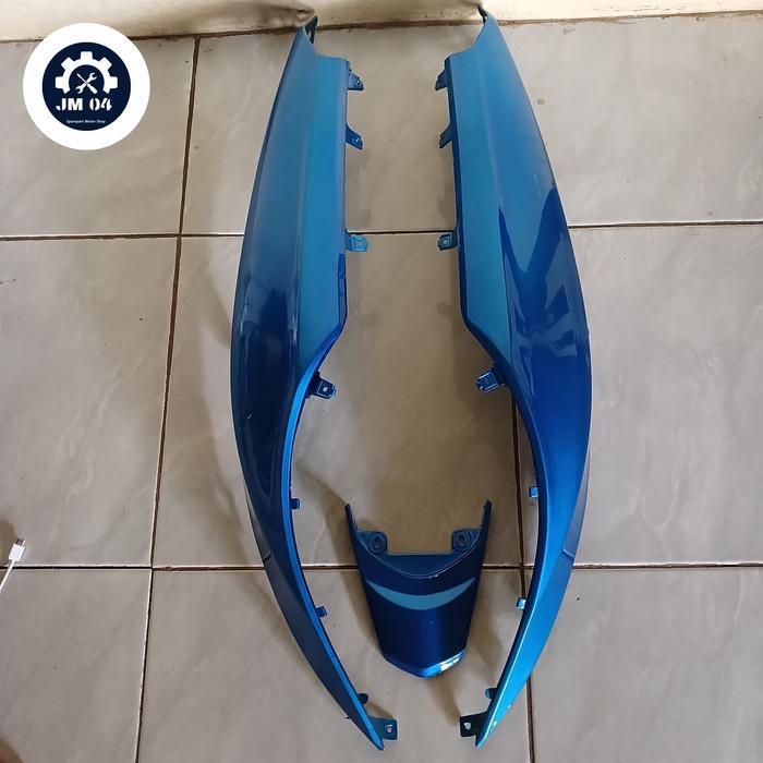 COVER BODY BELAKANG KANAN KIRI MOTOR YAMAHA MIO J WARNA BIRU