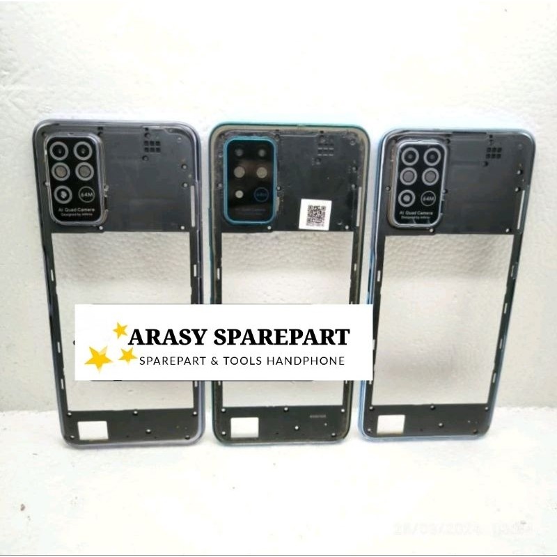 [BERGARANSI] BEZEL BEZZEL TUTUP MESIN TULANG SAMPING INFINIX NOTE 8