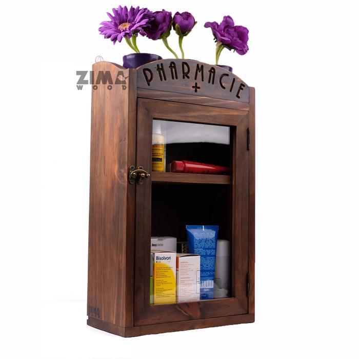 Kotak / Box / Tempat obat P3K kayu solid minimalis vintage Pasti Ori !