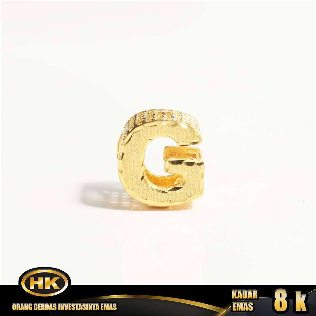 Liontin Emas 8K - HURUF G  - HKGOLD