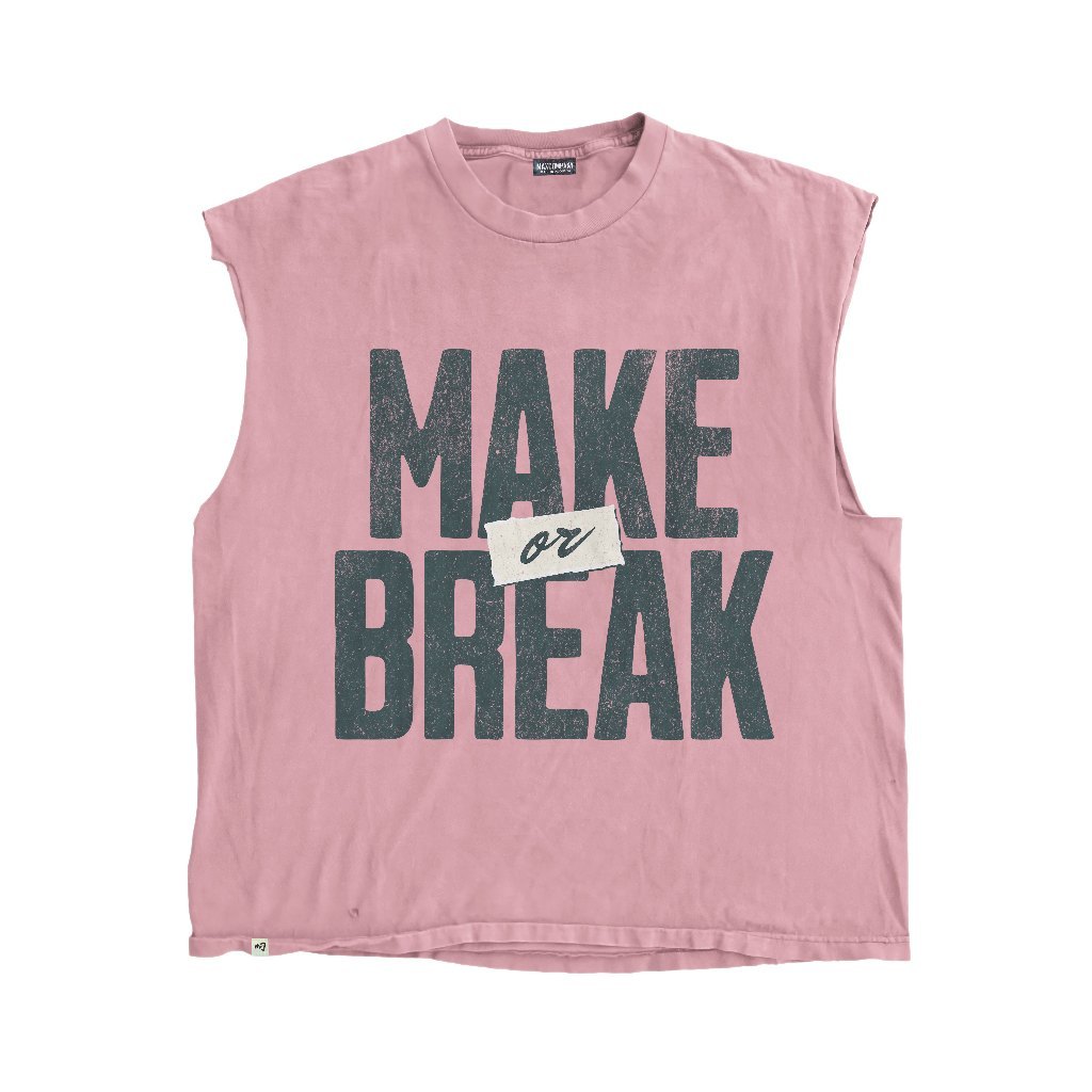 MAX COMPANY Tshirt Singlet Dusty Pink Break - Kaos Pria Tanpa Lengan Dusty Pink