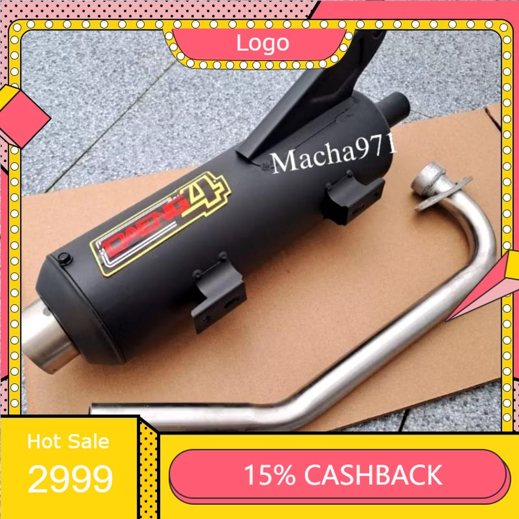 DAENG SAI4 Exhaust Stainless pipe 28mm Mio Sporty Mio m3 Mio soul i115/125 Click