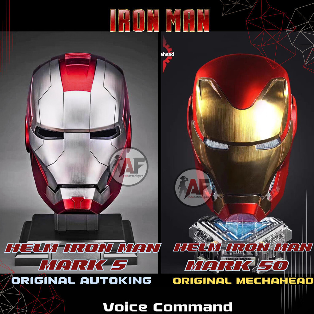 Iron Man Helmet 1:1 Mark 5 Voice Command Original AutoKing & Mark 50 Original Mechahead