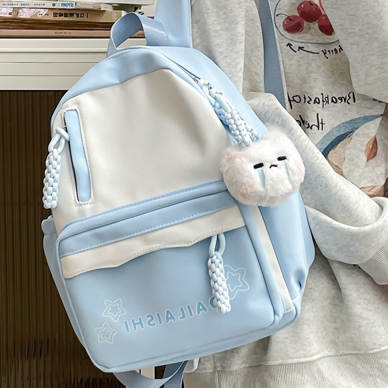 ( Linvera ) [Liontin Gratis ]korea tas ransel wanita lucu tas sekolah wanita tas sekolah kecil wanit