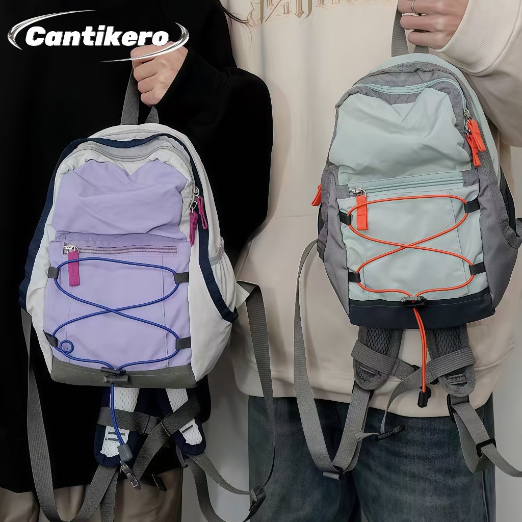 (Linvera) CANTIKERO Tas Ransel Sekolah Outdoor Backpack Kecil Tas Komuter Praktis Tahan Air Tas Gunu