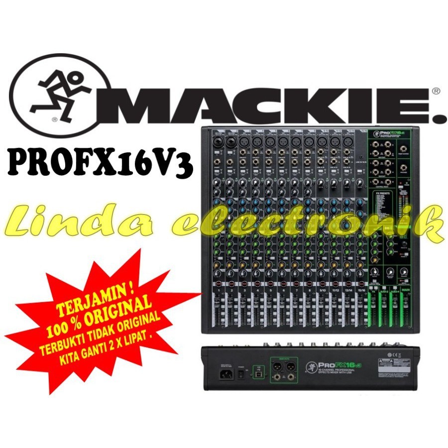 Mackie ProFX16v3 16 channel Mixer with USB and Effects gm ORIGINAL