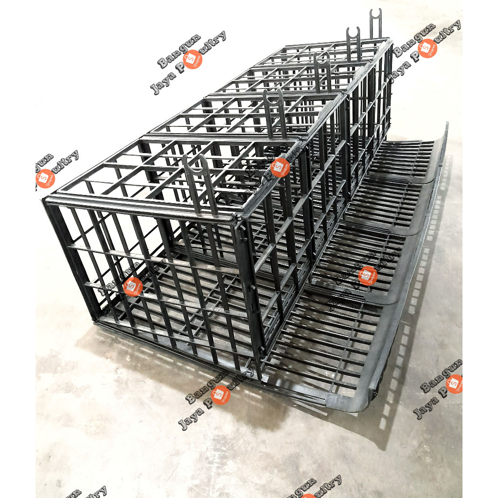 hanarayun - KANDANG BATERAI AYAM / KANDANG AYAM PETELUR / BEBEK PETELUR (PLASTIK) / 4 PINTU GESER AT