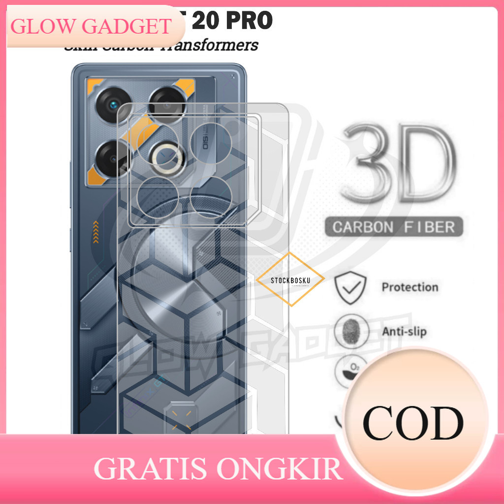 GLOW Skin Carbon Infinix Gt 20 Pro Garskin Motif Transformers Pelindung Belakang