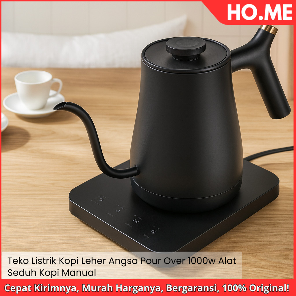 [HO.ME] Teko Listrik Kopi – Leher Angsa Pour Over 1000W – Alat Seduh Kopi Manual