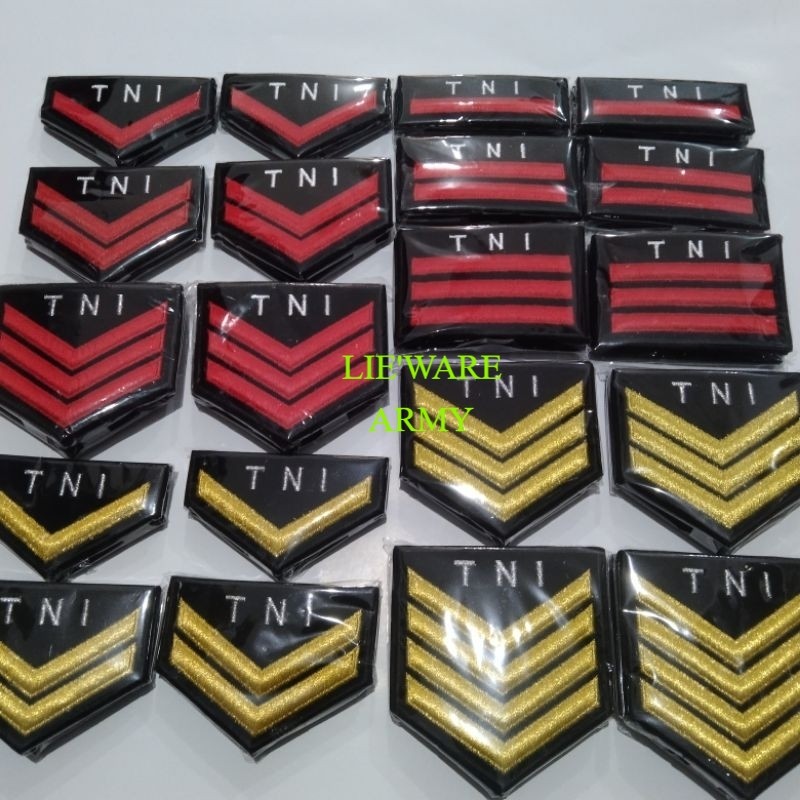 Pangkat PDU TNI AD Sepasang Prada Pratu Praka Kopda Koptu Kopka Serda Sertu Serka bj