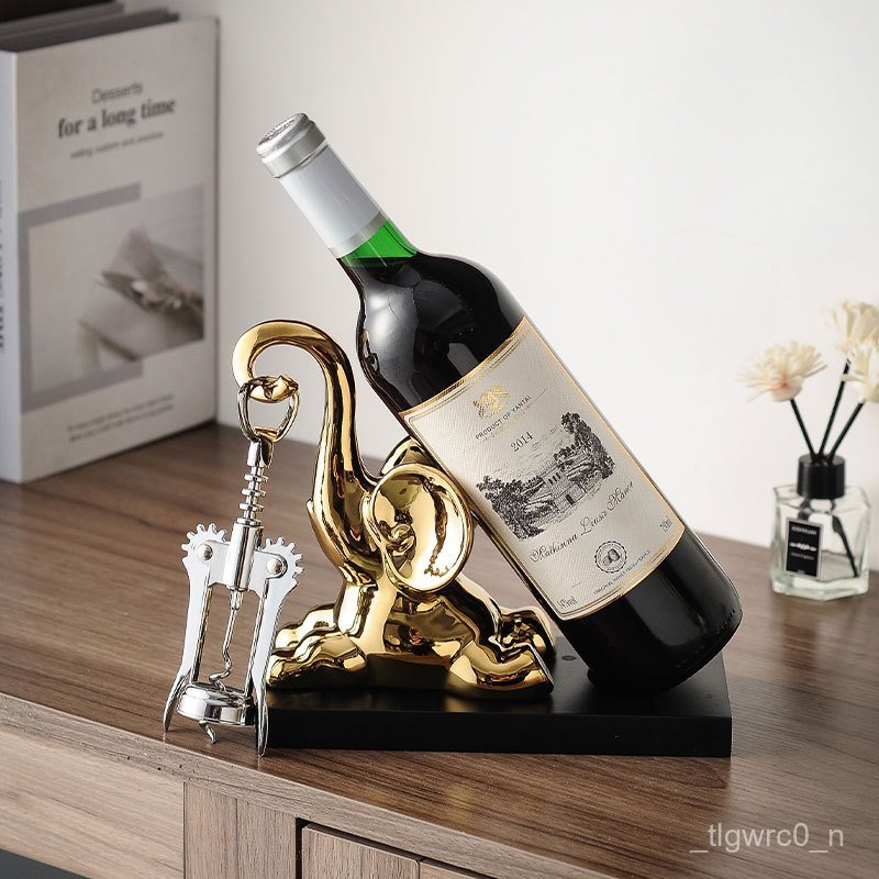 Wholesale Elephant Wine Rack Wine Cabinet Decoration Ornament Light Luxury Living Room Sideboard Ent