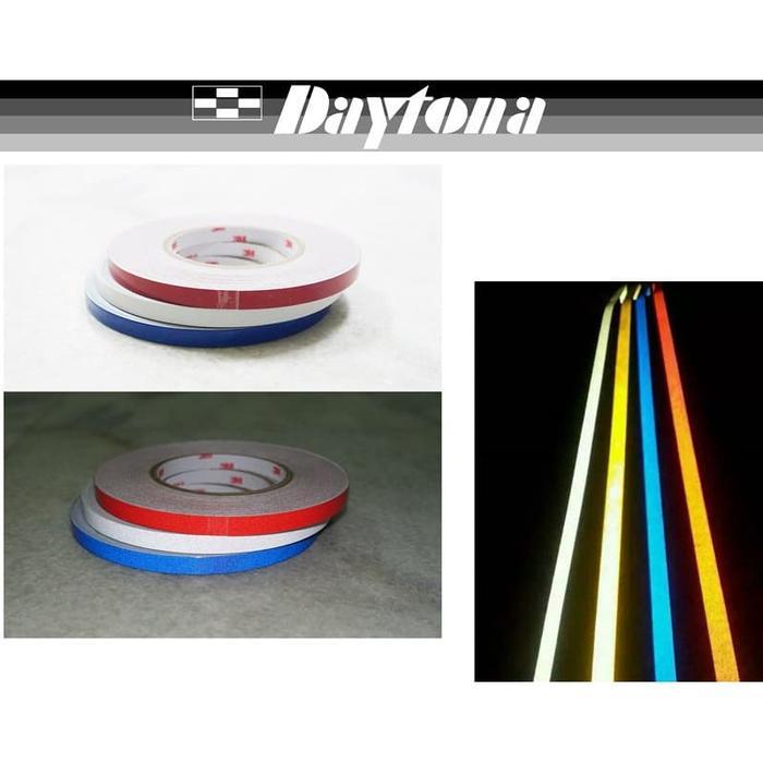 3M Stiker Reflektor Mobil Motor 1cm x 45M Merah Biru Putih - Merah