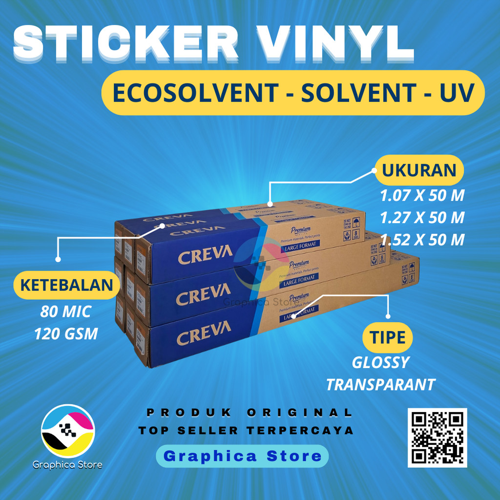 Sticker Vinyl Roll CREVA Vinyl Roll | Sticker Indoor | Sticker Ecosolvent