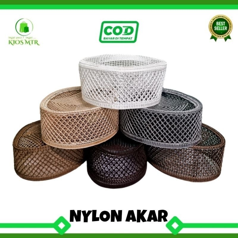 Peci RAJUT GAYA AKAR Murah , Peci Rajut Nylon Gaya Akar , Peci Akar Malaysia , Peci Gaya Akar , Peci