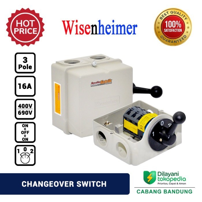 Change Over Switch 3P 16A Wisenheimer COS Ohm Saklar Genset 16 A BDG