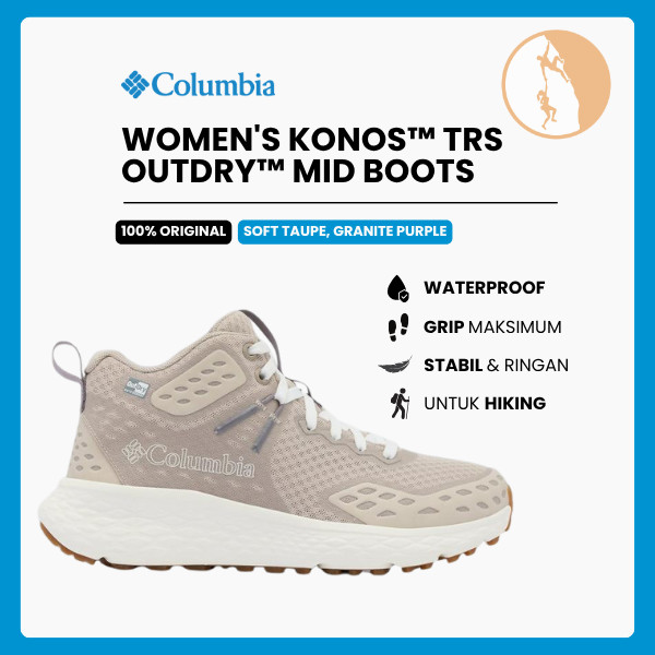 Sepatu Hiking Wanita Mid-cut Boots - Columbia Women's Konos™ TRS OutDry™ Mid Shoes - Soft Taupe/Gran