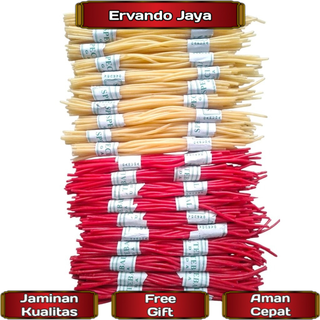 Paket Hemat 10 Ikat Pentil Sepeda/Karet Katapel/Karet Pentil Kuning/Pentil Garuda Merah