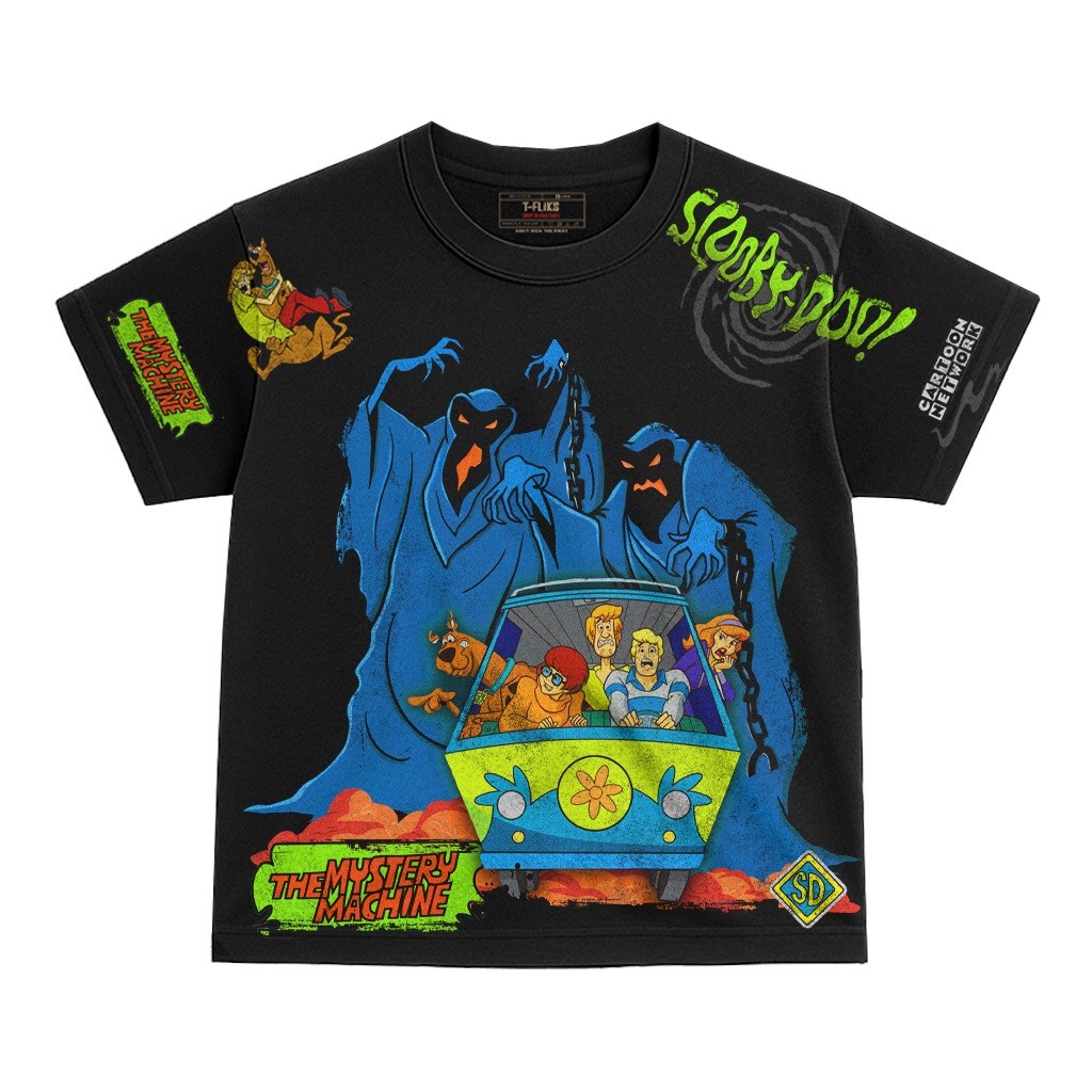 SCOOBY DOO KAOS FILM SCOOBY DOO OVERSIZE HITAM TFLIKS