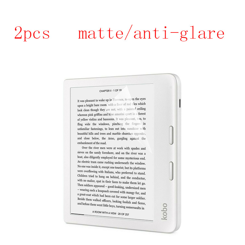 Anti-glare Screen Protector Film For Kobo Libra H2O/Kobo Libra 2/Kobo Sage protective 2pcs in 1 pack