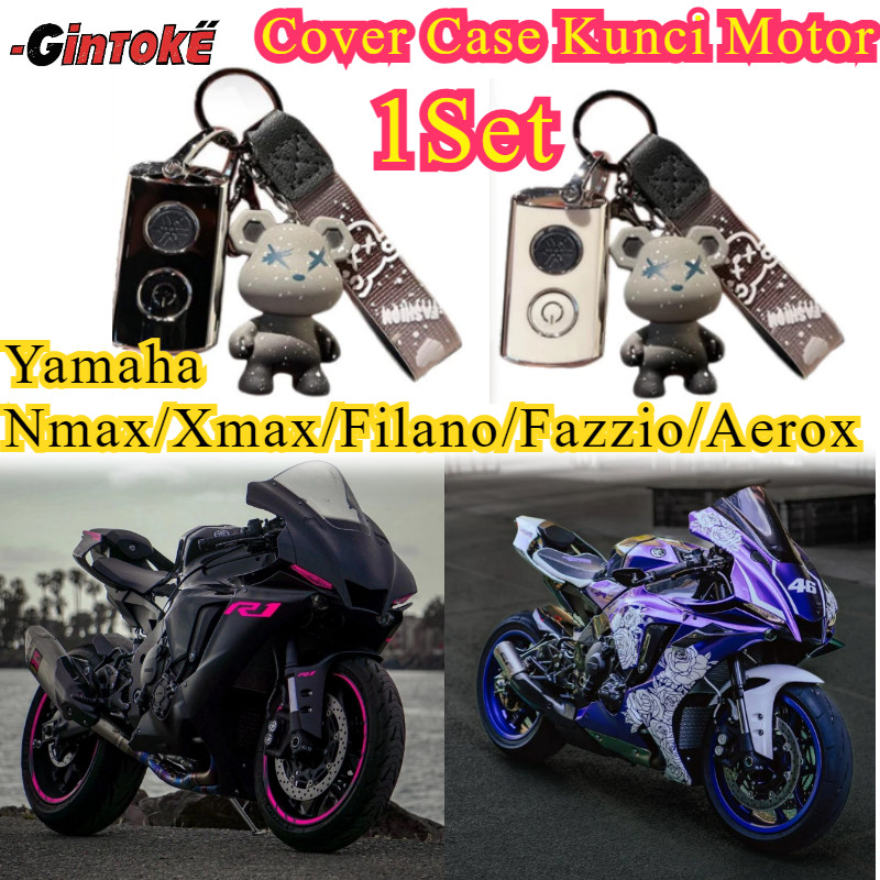 1SET Untuk YAMAHA Cover Case Kunci Motor/ Gantungan Kunci Motor/ Key Protector /Gantungan Kunci Casi