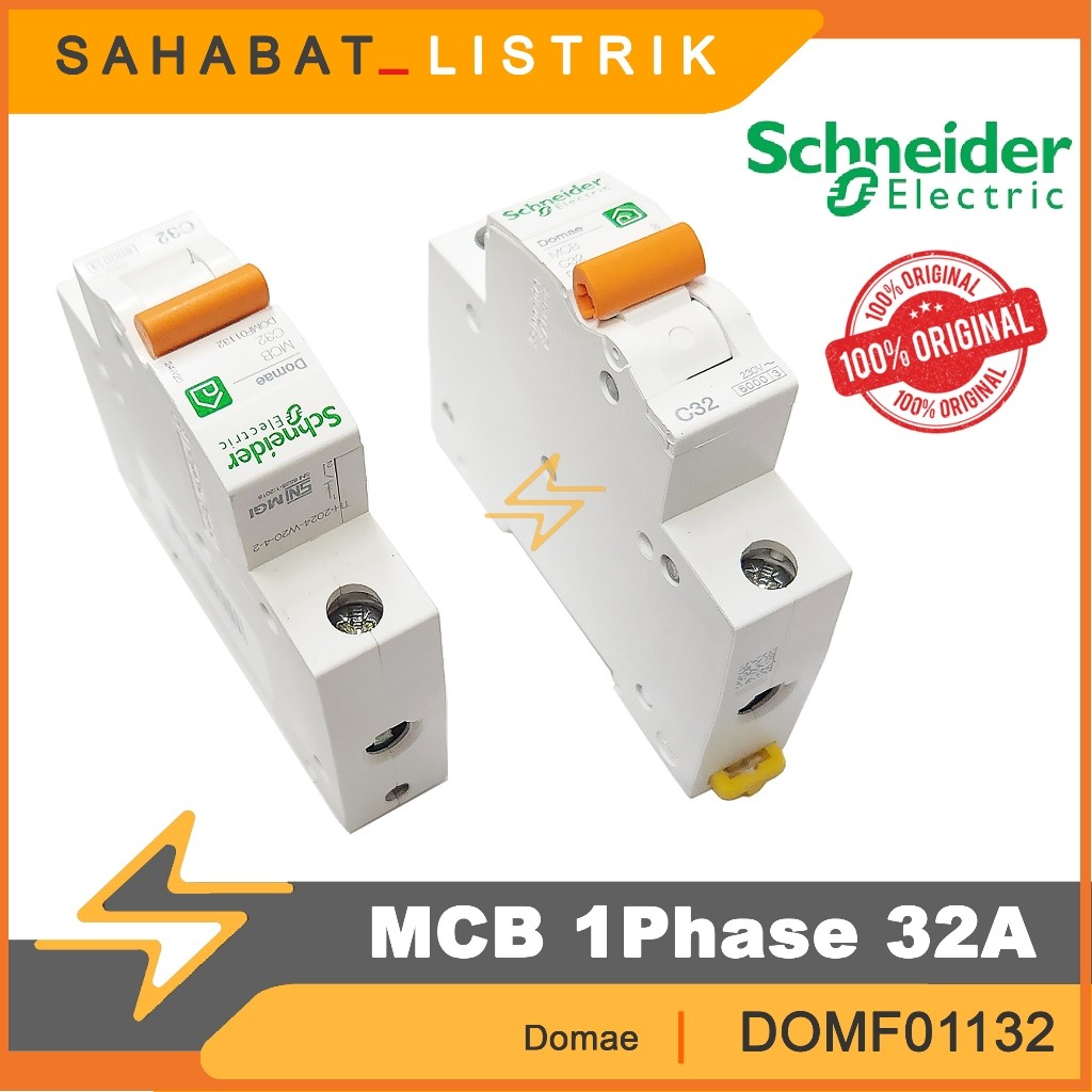 MCB SCHNEIDER 32A 1PHASE/ MCB 32 AMPER