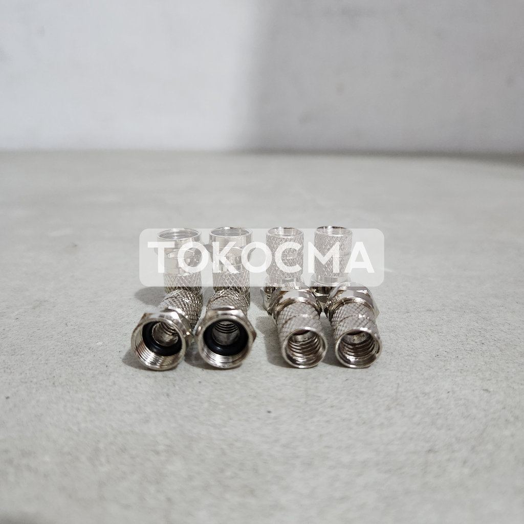 Jek TV Jack Antena TV Besi Konektor Female Drag F 5C Nikel TV Analog Tabung LED LCD Original