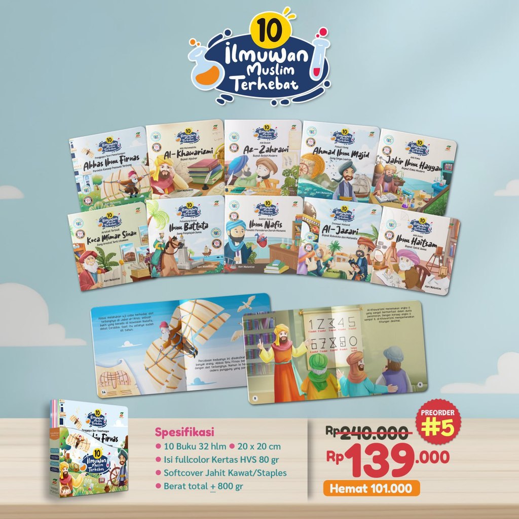 Buku Cerita Anak 10 Ilmuwan Muslim Terhebat Ziyad Book