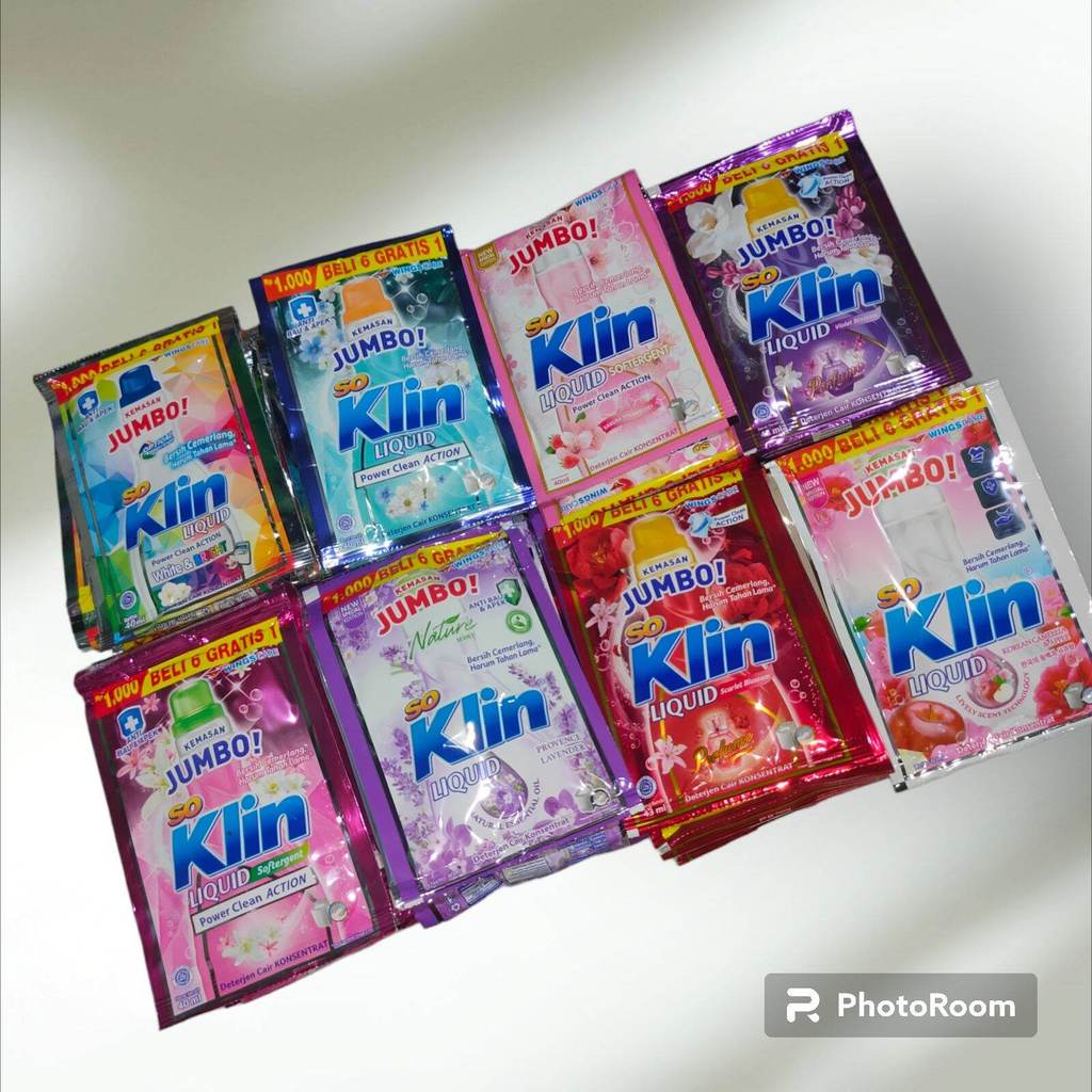 Soklin Liquid jumbo 1 renceng isi 7 sachet