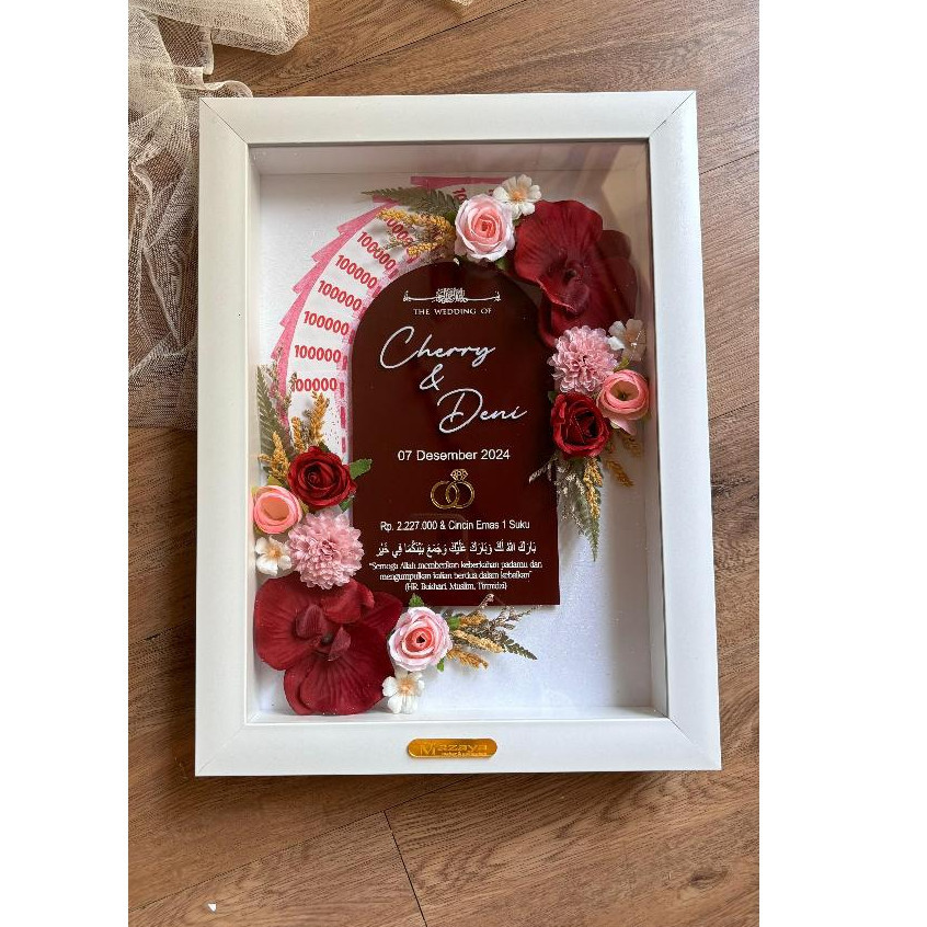 custome MAHAR PERNIKAHAN ANGGREK BINGKAI MAHAR MURAH