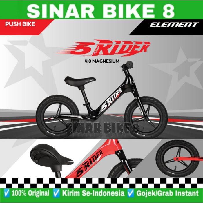 Push Bike/Balance Bike 5 RIDER 4.0 MAGNESIUM By ELEMENT RMB Ban Karet Pompa