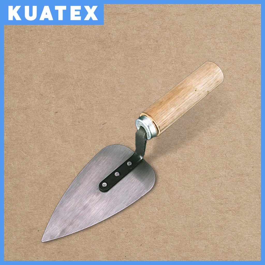 Kuatex Sendok Semen Cetok Galur Paku Keling 13.5cm Oval/Alat Konstruksi Baja Berkualitas/Bangunan