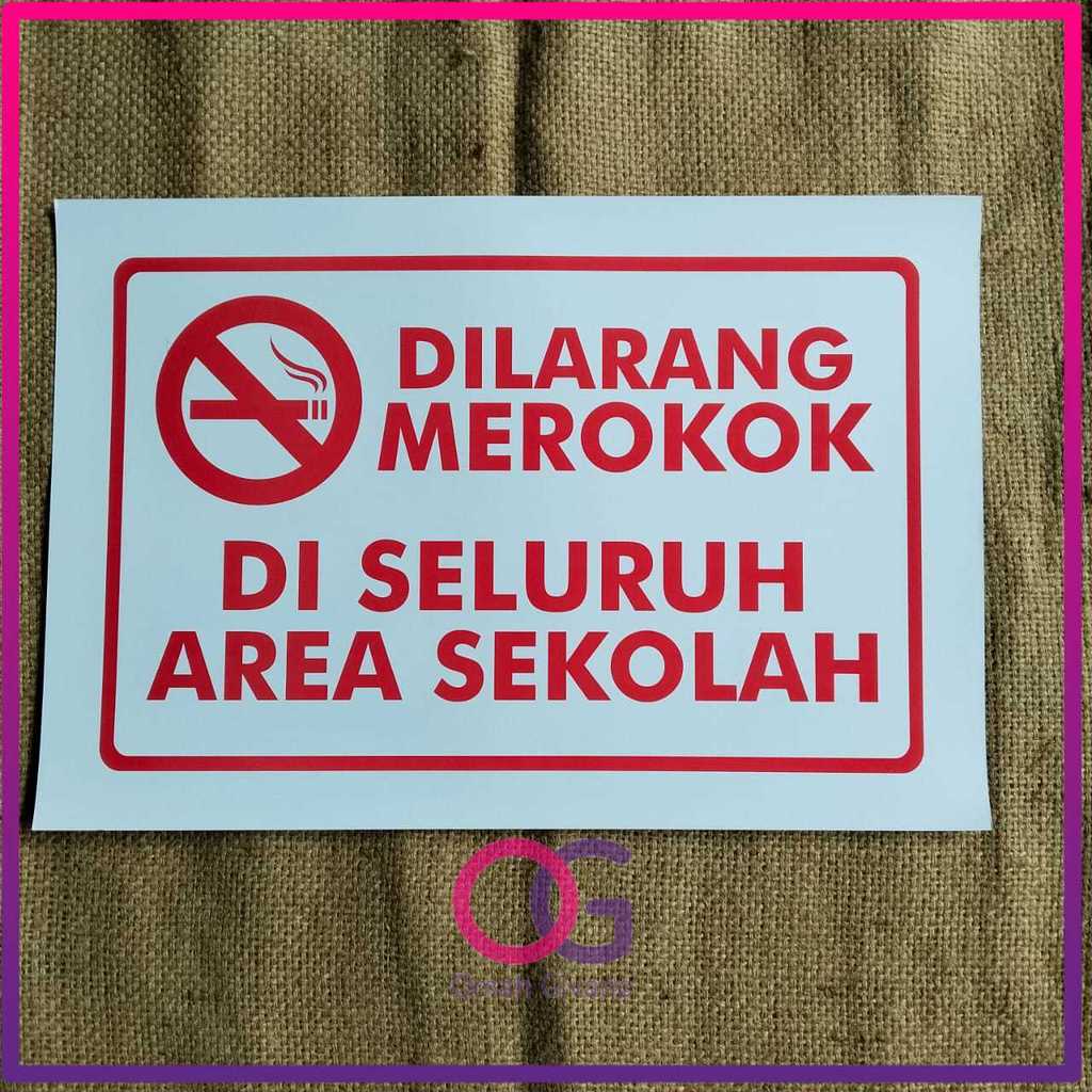 Poster Dilarang Merokok Di Area Sekolah _ Poster Dilarang Merokok - Poster Sekolah
