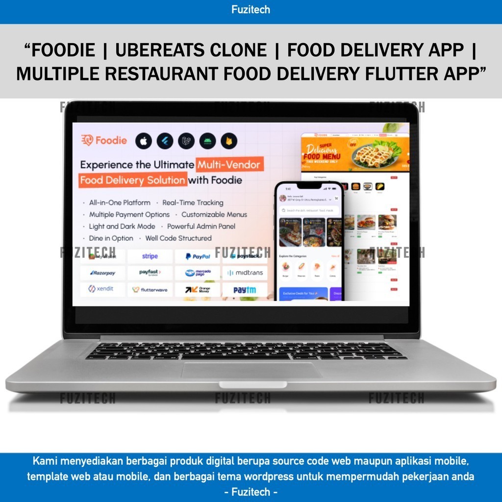 SOURCE CODE APLIKASI MOBILE FOODIE | UBEREATS CLONE | FOOD DELIVERY APP | MULTIPLE RESTAURANT FOOD D