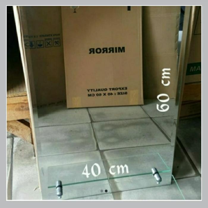 kaca cermin dinding gantung mirror/kaca cemin wastafel - kotak