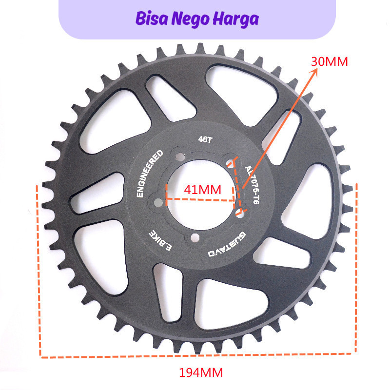 KKC Electric Bike Chain ring Motorized Bicycle Chain Wheel 3252T For BAFANG BBSBBSHDM625 Mid Drive M