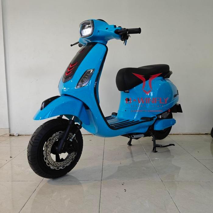 Motor Listrik Uwinfly T3s pro Vespa Murah 1200 Watt 72v/20ah Garansi resmi Violet - Biru Muda, Insta