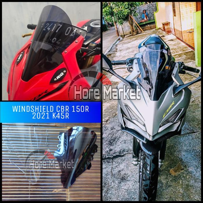 WINDSHIELD VISOR NEW CBR 150R FACELIFT K45R 2021 2022 2023 CBR 150 R JENONG SMOKE CLEAR - SMOKE TEBA